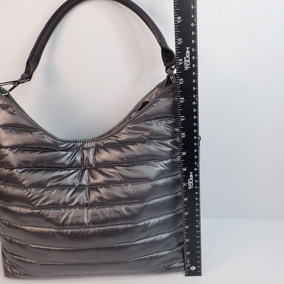 Think Royln Hobo The Beverly Pearl Gray Puffer Bag - Picture 11 of 13